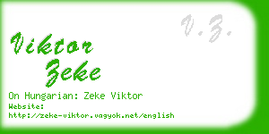 viktor zeke business card